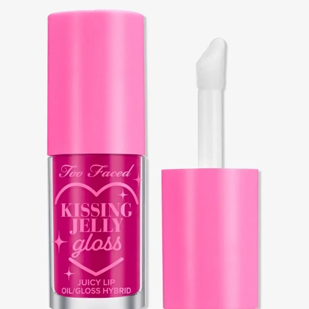 🌻 Too Faced Kissing Jelly Lip Oil Gloss Raspberry New Full Size